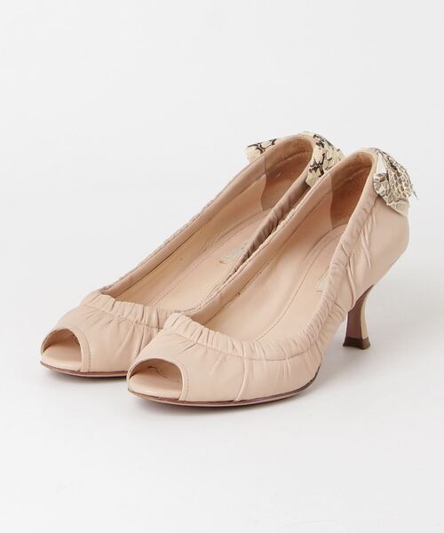 PRADA ベージュ オープントゥパンプス　35 1/2 PRADA ベージュ オープントゥパンプス35 1/2
