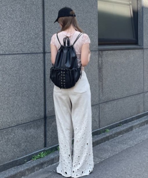 SLY デイバック リュック F/LEATHER BONDAGE KNAPSACK フェイク