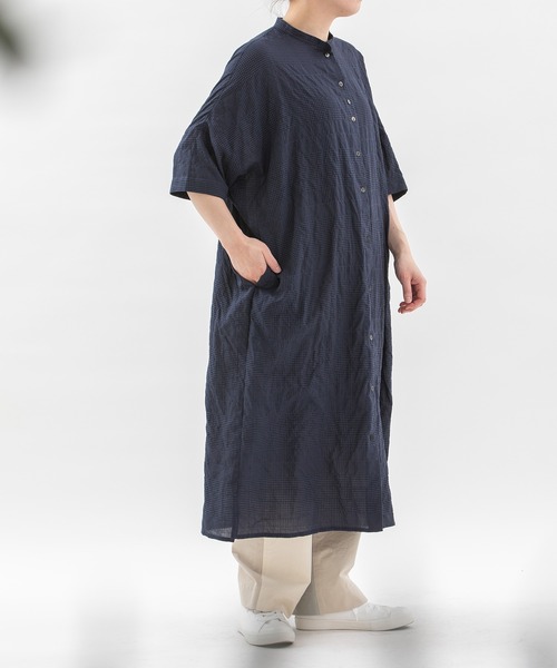 nop de nod ワンピース Clocheふんわりグレンチェックワンピース