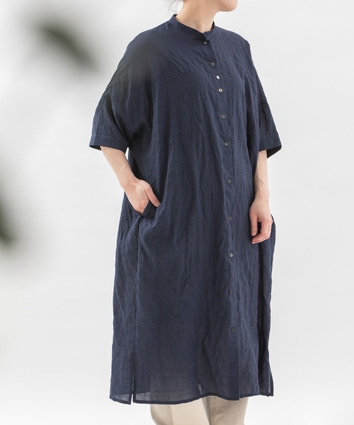 nop de nod ワンピース Clocheふんわりグレンチェックワンピース