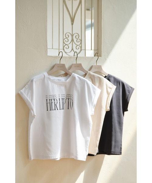 トップス her lip to Essential French Sleeve Tee Her lip to tシャツ Essential French Sleeve Tee レディース