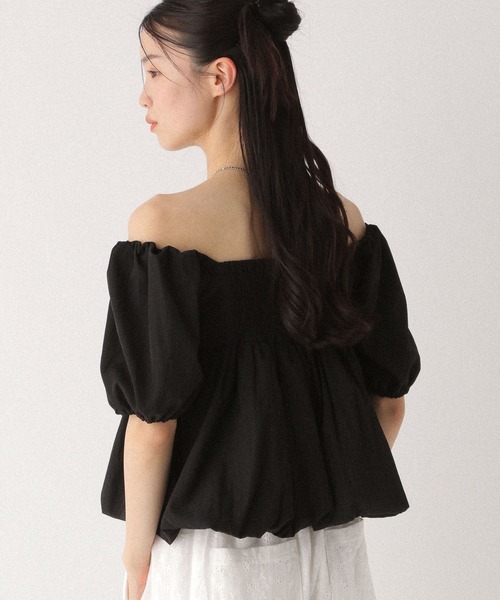 Heather（ヘザー） ブラウス シャツ 半袖 フロントホックバルーン