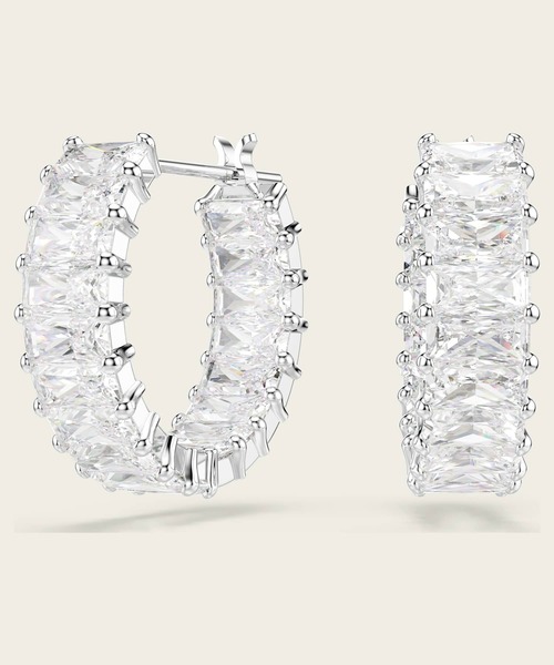 SWAROVSKI ピアス 「公式」「スワロフスキー」Matrix フープ