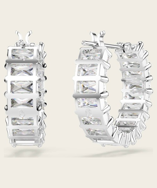 SWAROVSKI ピアス 「公式」「スワロフスキー」Matrix フープ