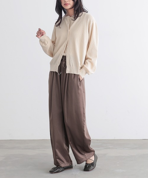 for/c（フォーシー） パンツ 「低身長/高身長向けサイズ有」サテン