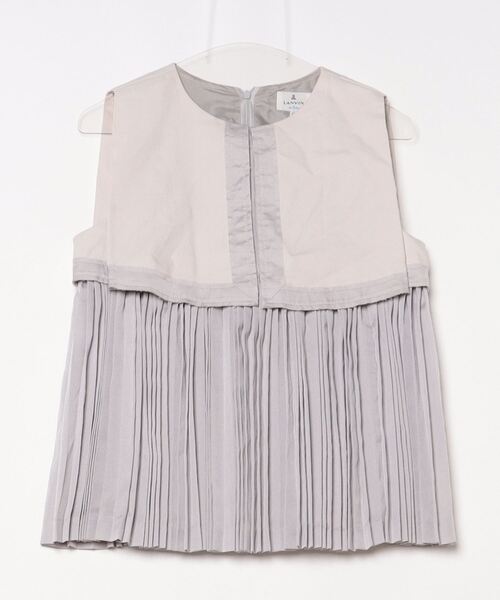 「LANVIN en Bleu」 ノースリーブブラウス 38 ベージュ レディース