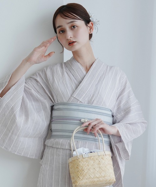 utatane 浴衣 浴衣3点セット 本麻 小千谷縮 レディース