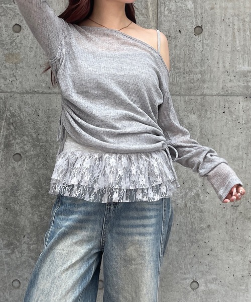 DimMoire ディムモアール キャミオフショルT グレー Gray DimMoire【ディムモアール】キャミオフショルT/Gray