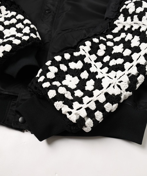 ma1 ma-1 PLAYCARD CROCHET SLEEVE MA-1 メンズの画像