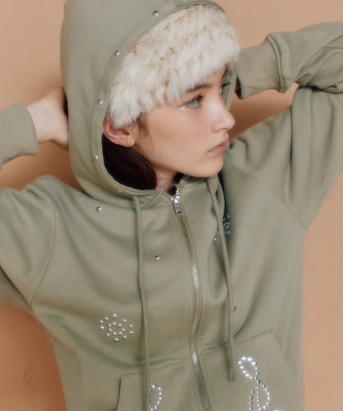 「FCMM」 ジップアップパーカー SMALL チャコール レディース