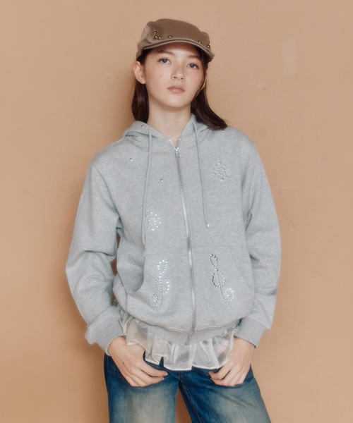 「FCMM」 ジップアップパーカー SMALL チャコール レディース