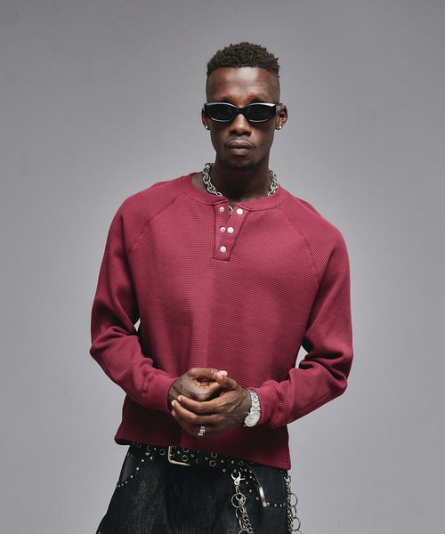 ANDER HUNK tシャツ Metal Henry neck Thermal / メタルヘンリーネック