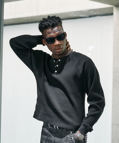 ANDER HUNK tシャツ Metal Henry neck Thermal / メタルヘンリーネック