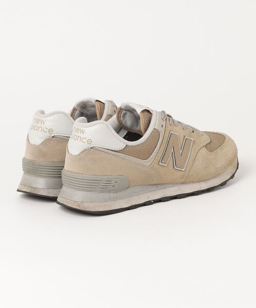 「New Balance」 ローカットスニーカー 24cm ベージュ レディース_画像2