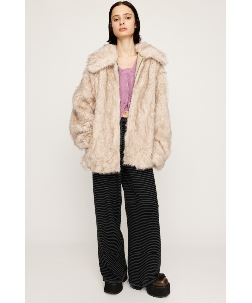 SLY ブルゾン アウター 「2025AW」BIG COLLAR FUR COAT ビッグ