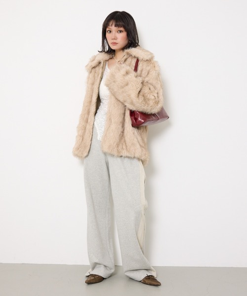 SLY ブルゾン アウター 「2025AW」BIG COLLAR FUR COAT ビッグ
