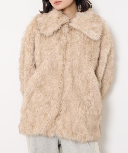 SLY ブルゾン アウター 「2025AW」BIG COLLAR FUR COAT ビッグ