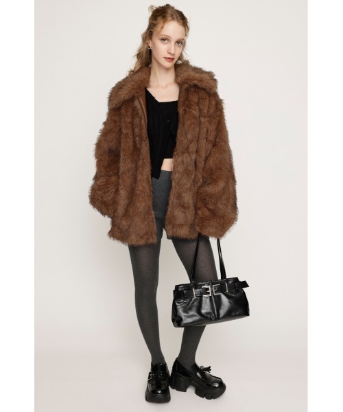 SLY ブルゾン アウター 「2025AW」BIG COLLAR FUR COAT ビッグ