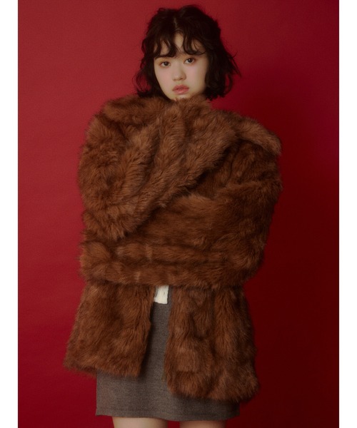 SLY（スライ） ブルゾン アウター BIG COLLAR FUR COAT ビッグカラー