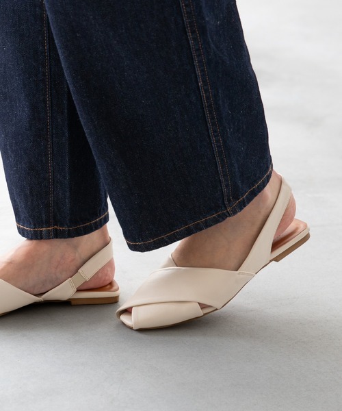 「menue」 フラットサンダル S ブラウン レディース_画像2