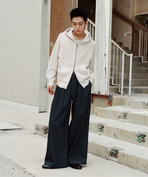WYM LIDNM ジーンズ 3TUCK DENIM BAGGY SLACKS メンズ : ZOZOTOWN