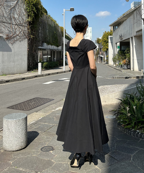 JENNE」 ノースリーブワンピース LARGE ネイビー レディース