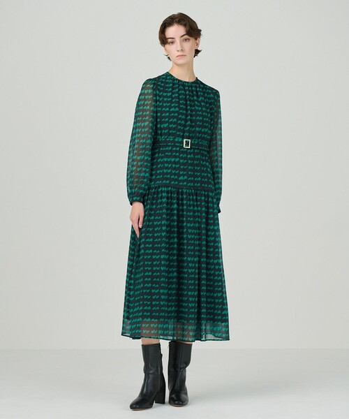 Grace continental 長袖ワンピース　サイズ36 GRACE CONTINENTAL（グレースコンチネンタル） 長袖ワンピース 36