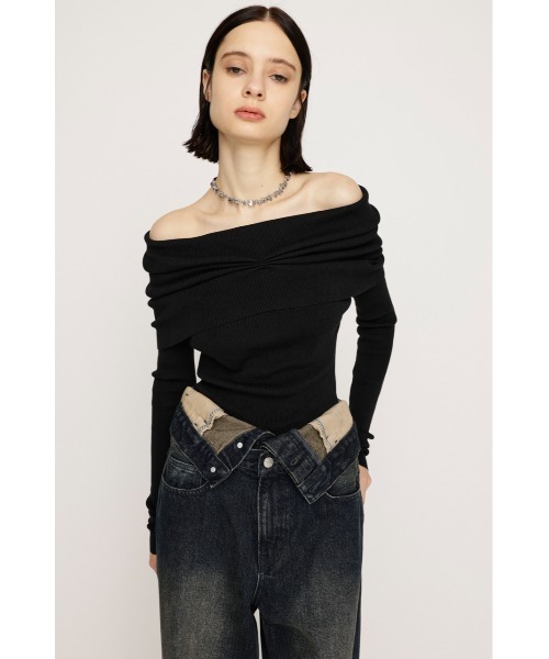 SLY（スライ） ニット セーター OFF SHOULDER KNIT TOPS オフ