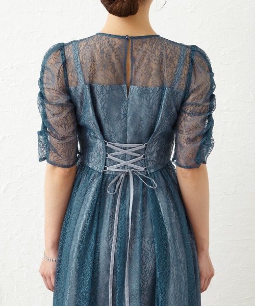 「AIMER」 半袖ワンピース X-LARGE ブルー レディース_画像3