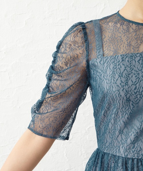 「AIMER」 半袖ワンピース X-LARGE ブルー レディース_画像4