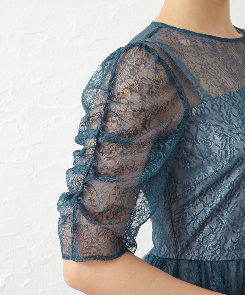 「AIMER」 半袖ワンピース X-LARGE ブルー レディース_画像5