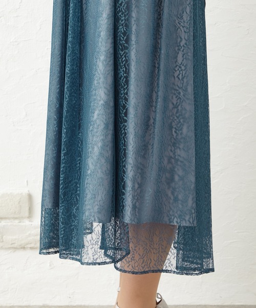 「AIMER」 半袖ワンピース X-LARGE ブルー レディース_画像6