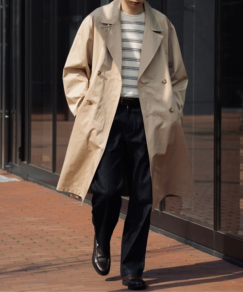 「COURO」 トレンチコート S カーキ メンズ_画像2