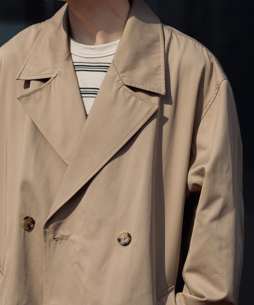 「COURO」 トレンチコート S カーキ メンズ_画像4