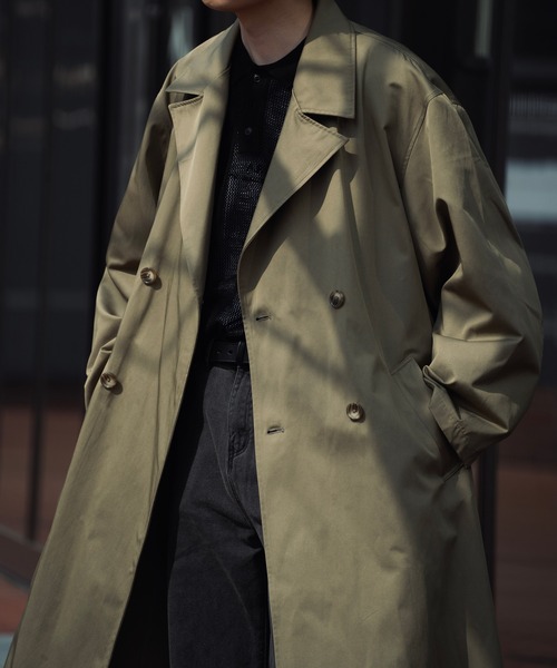 「COURO」 トレンチコート S カーキ メンズ_画像7