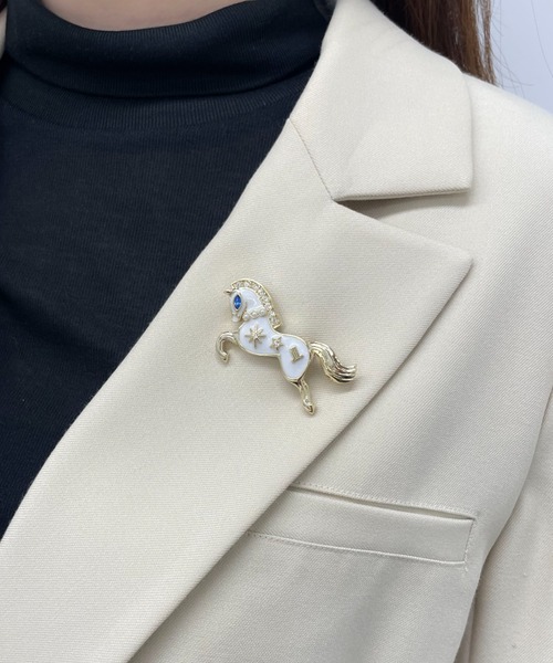 LANVIN en Bleu ブローチ 馬モチーフ レディース : ZOZOTOWN Yahoo!店