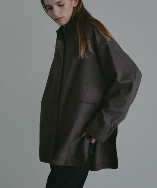 ETRE TOKYO（エトレトウキョウ） ブラウス シャツ ハイカウントフラノ