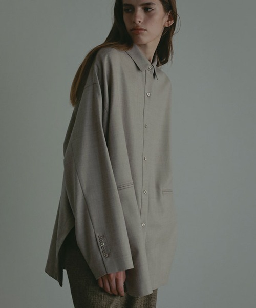 ETRE TOKYO（エトレトウキョウ） ブラウス シャツ ハイカウントフラノ