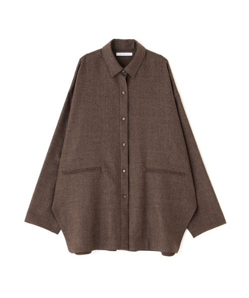 ETRE TOKYO（エトレトウキョウ） ブラウス シャツ ハイカウントフラノ