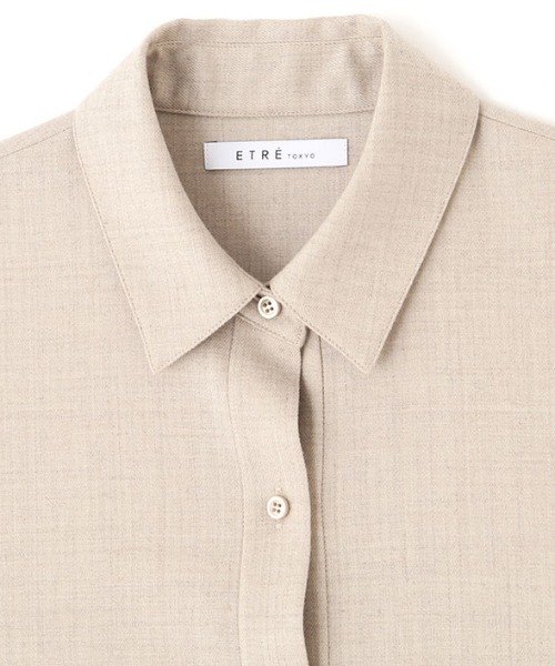 ETRE TOKYO（エトレトウキョウ） ブラウス シャツ ハイカウントフラノ