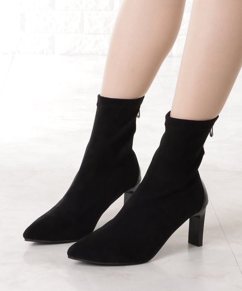 「Lace Ladies」 ショートブーツ 25 グレイッシュベージュ レディース_画像2