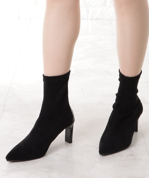 「Lace Ladies」 ショートブーツ 25 グレイッシュベージュ レディース_画像3