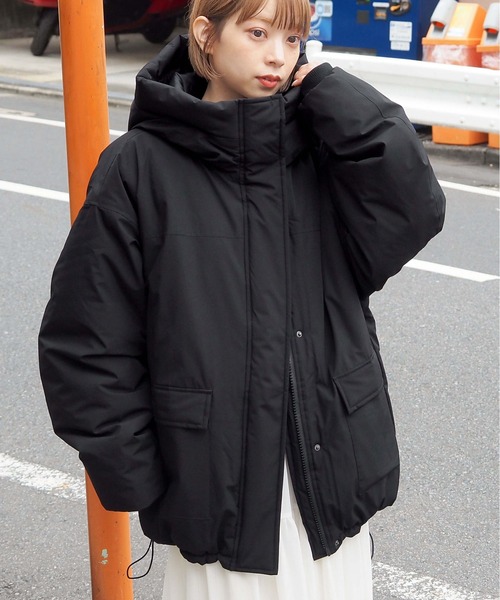 ワンコ大好きッ子　プードゥドゥ　ライダース風　中綿　ブルゾン　アウター セール】《Javaジャバコラボ》洗練された大人カジュアル。bigポケット