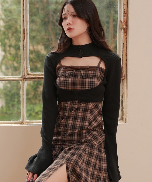 M DOLLYチェックアンジェリカロングドレス M DOLLY ワンピース *M DOLLY original* check angelica long dress