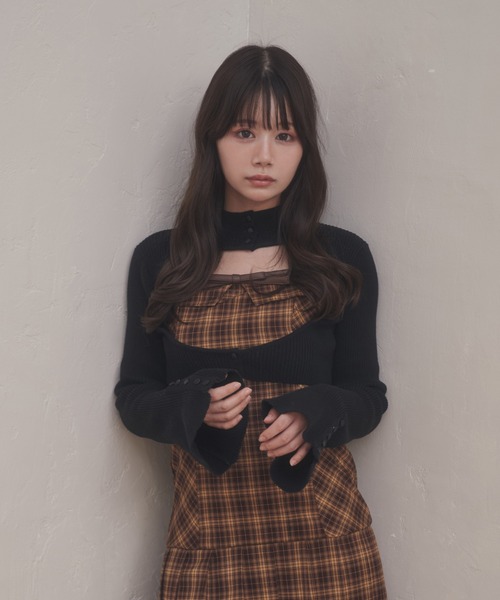 M DOLLY ワンピース *M DOLLY original* check angelica long dress