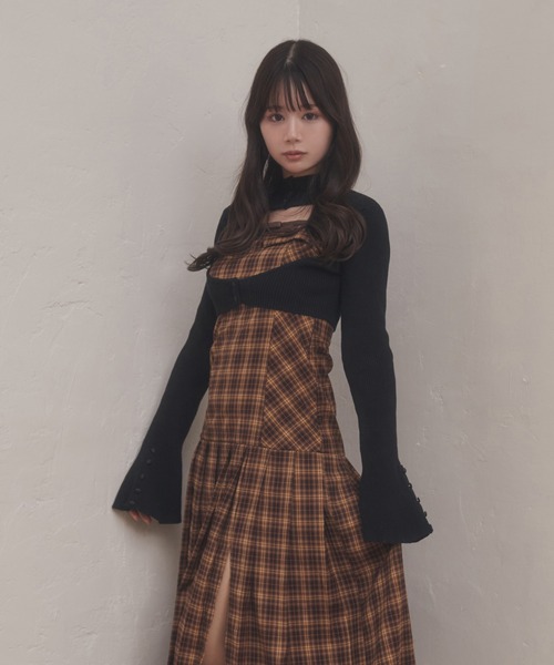 M DOLLY ワンピース *M DOLLY original* check angelica long dress
