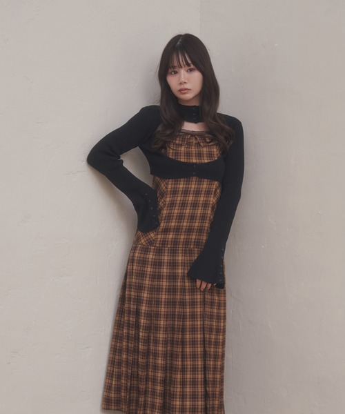 M DOLLY ワンピース *M DOLLY original* check angelica long dress