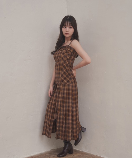 M DOLLY ワンピース *M DOLLY original* check angelica long dress