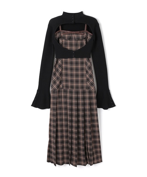 M DOLLY ワンピース *M DOLLY original* check angelica long dress