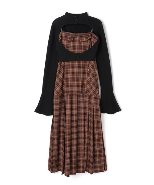 M DOLLY ワンピース *M DOLLY original* check angelica long dress